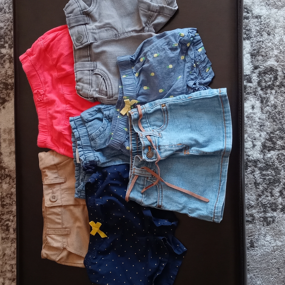 Baby girl 12 mo shorts and skirts